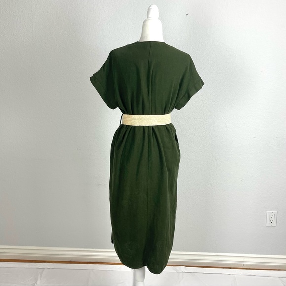NWOT Zara Linen Blend Tunic Midi Dress Size XS - Picture 4 of 10